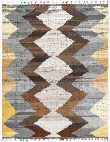 9' 3 x 11' 5 Hand Knotted Moroccan Wool Rug