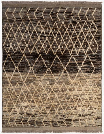5' 2 x 6' 5 Hand Knotted Moroccan Wool Rug