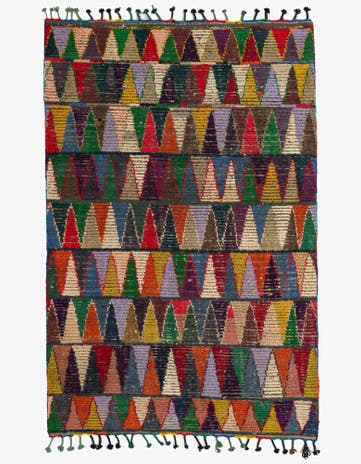 5' 2 x 8' Hand Knotted Moroccan Wool Rug