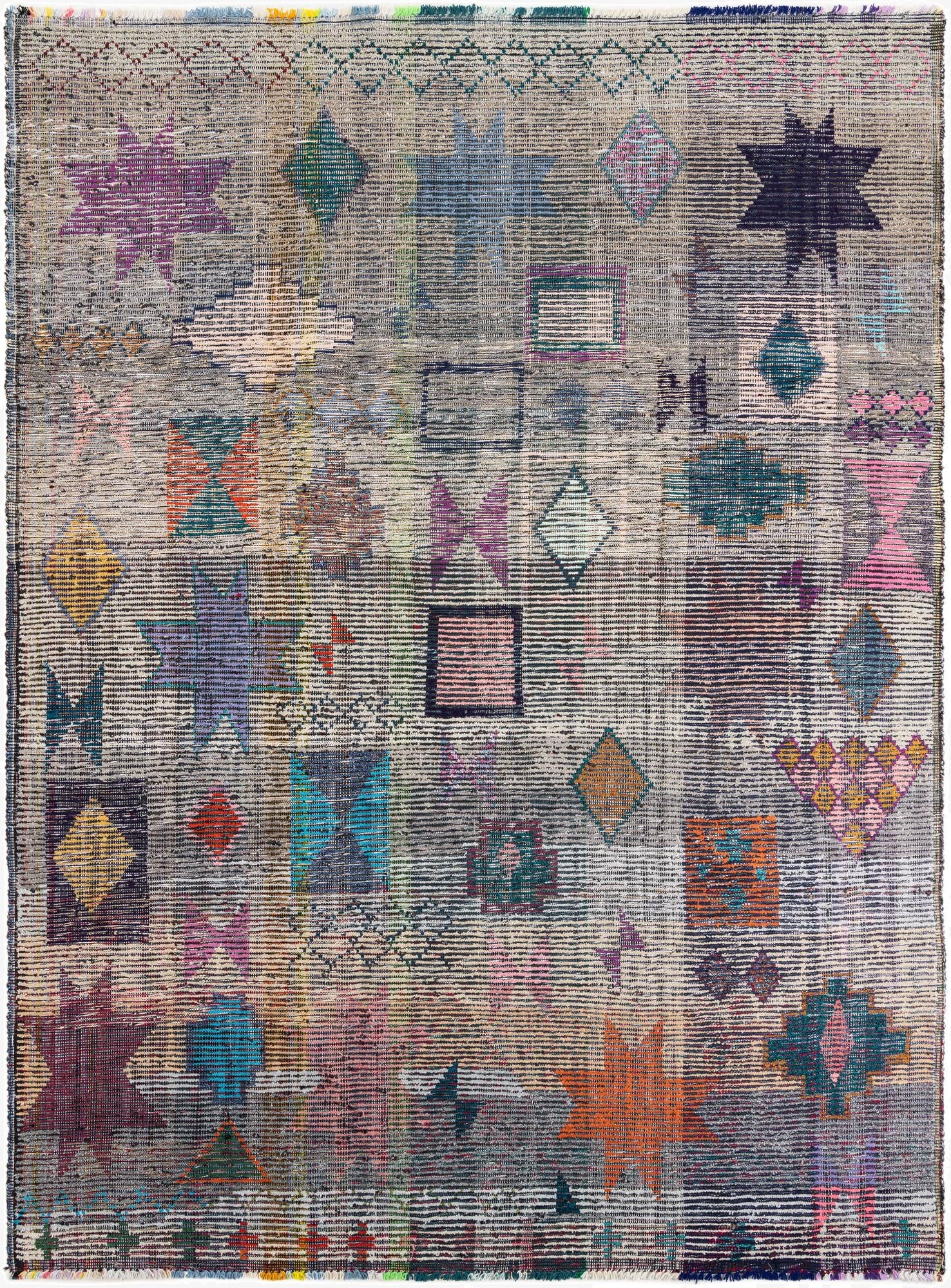 9' 2 x 12'  Hand Knotted Moroccan Wool Rug