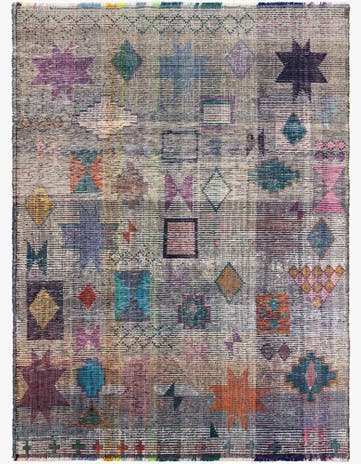 9' 2 x 12' Hand Knotted Moroccan Wool Rug