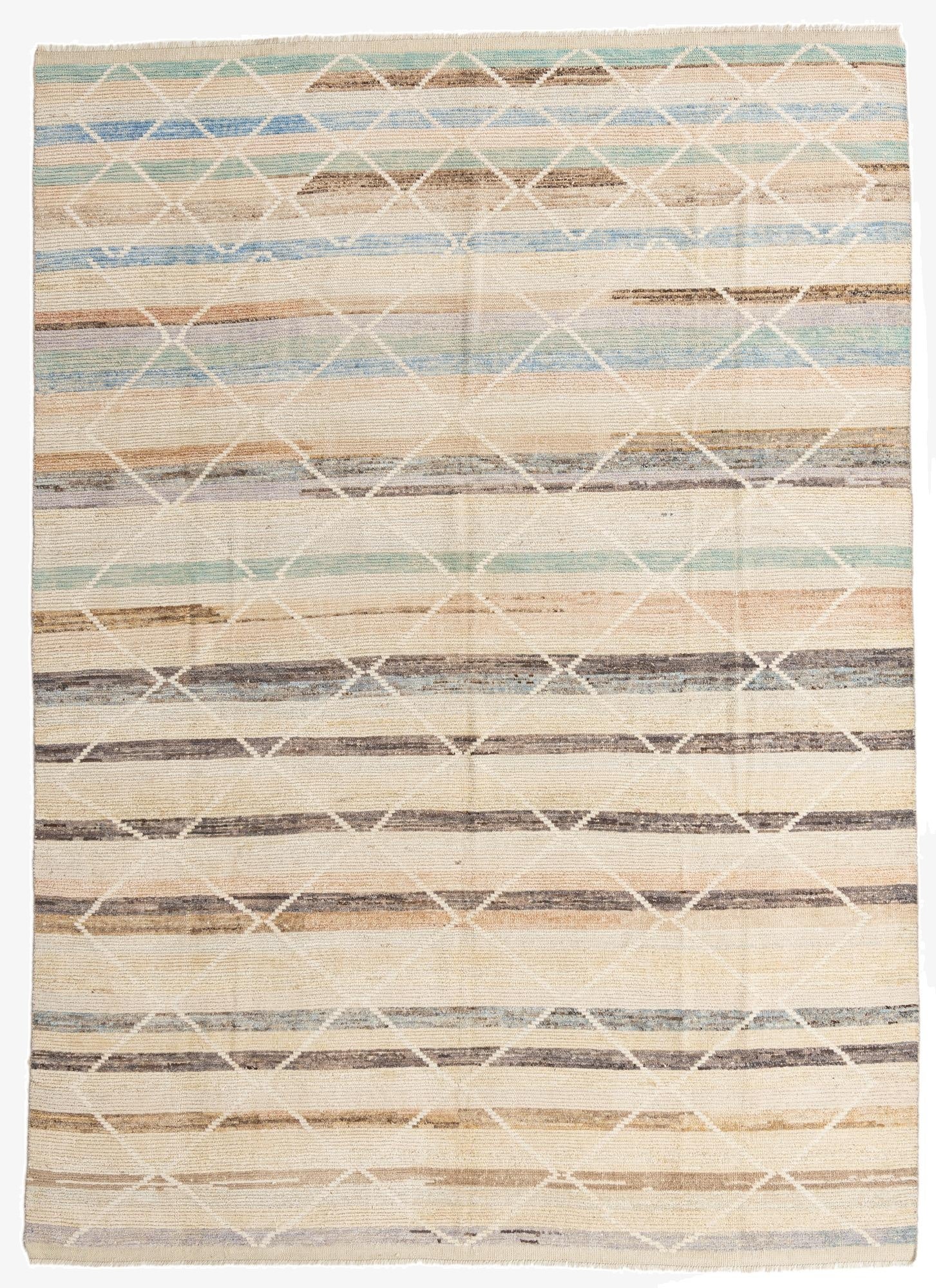 9' x 12' 7  Hand Knotted Moroccan Wool Rug