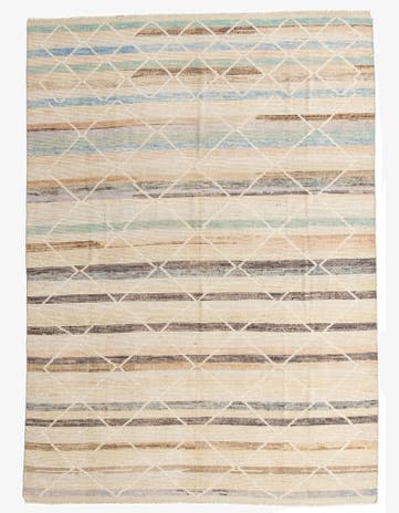9' x 12' 7 Hand Knotted Moroccan Wool Rug