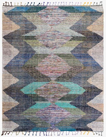 8' 2 x 10' Hand Knotted Moroccan Wool Rug
