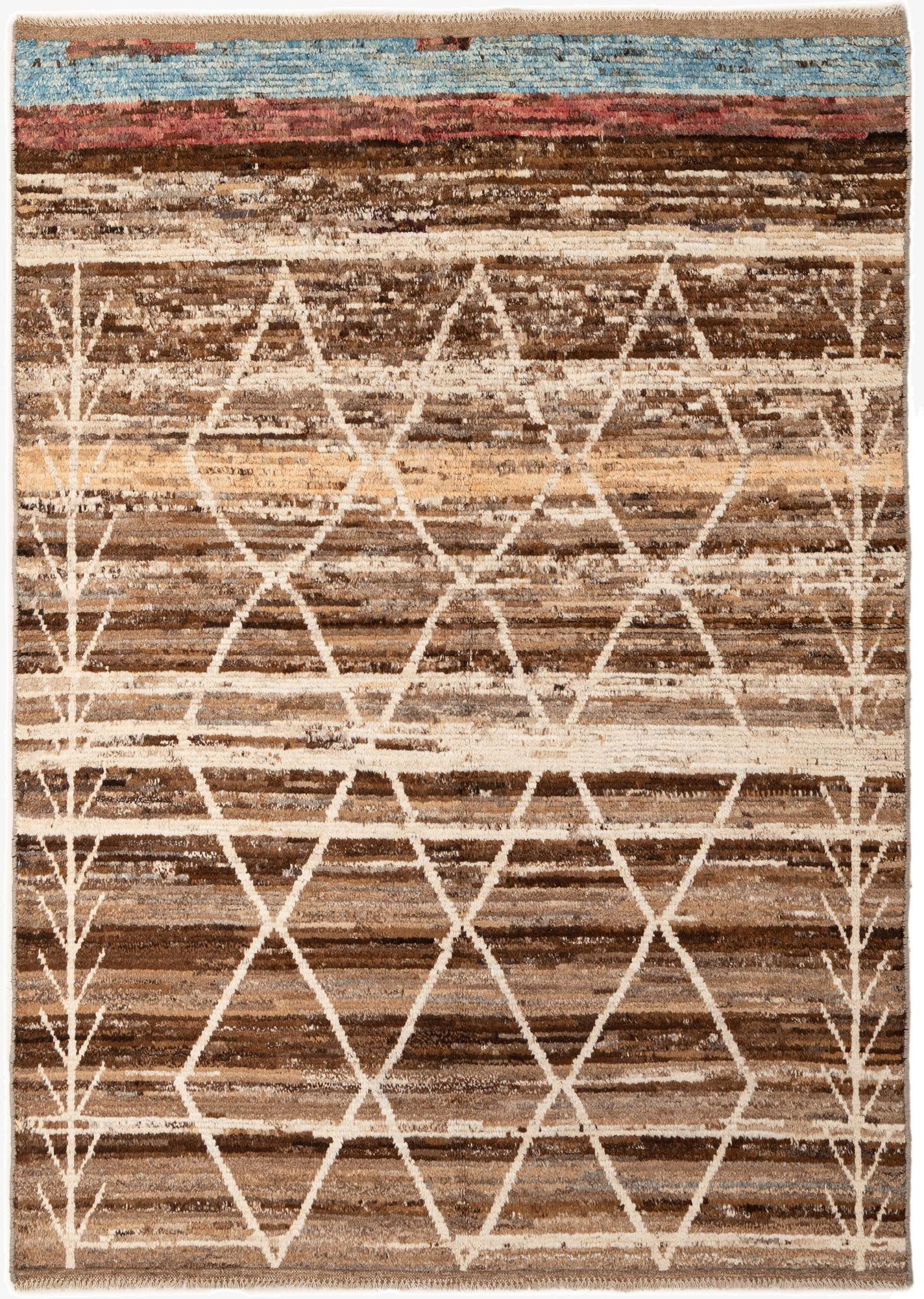 5' 7 x 7' 10  Hand Knotted Moroccan Wool Rug