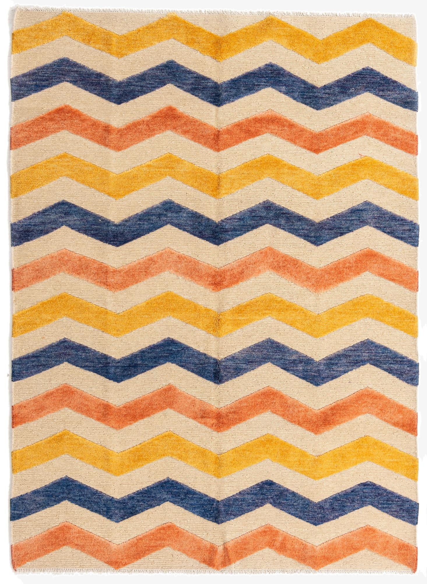 5' 1 x 7'  Hand Knotted Moroccan Wool Rug