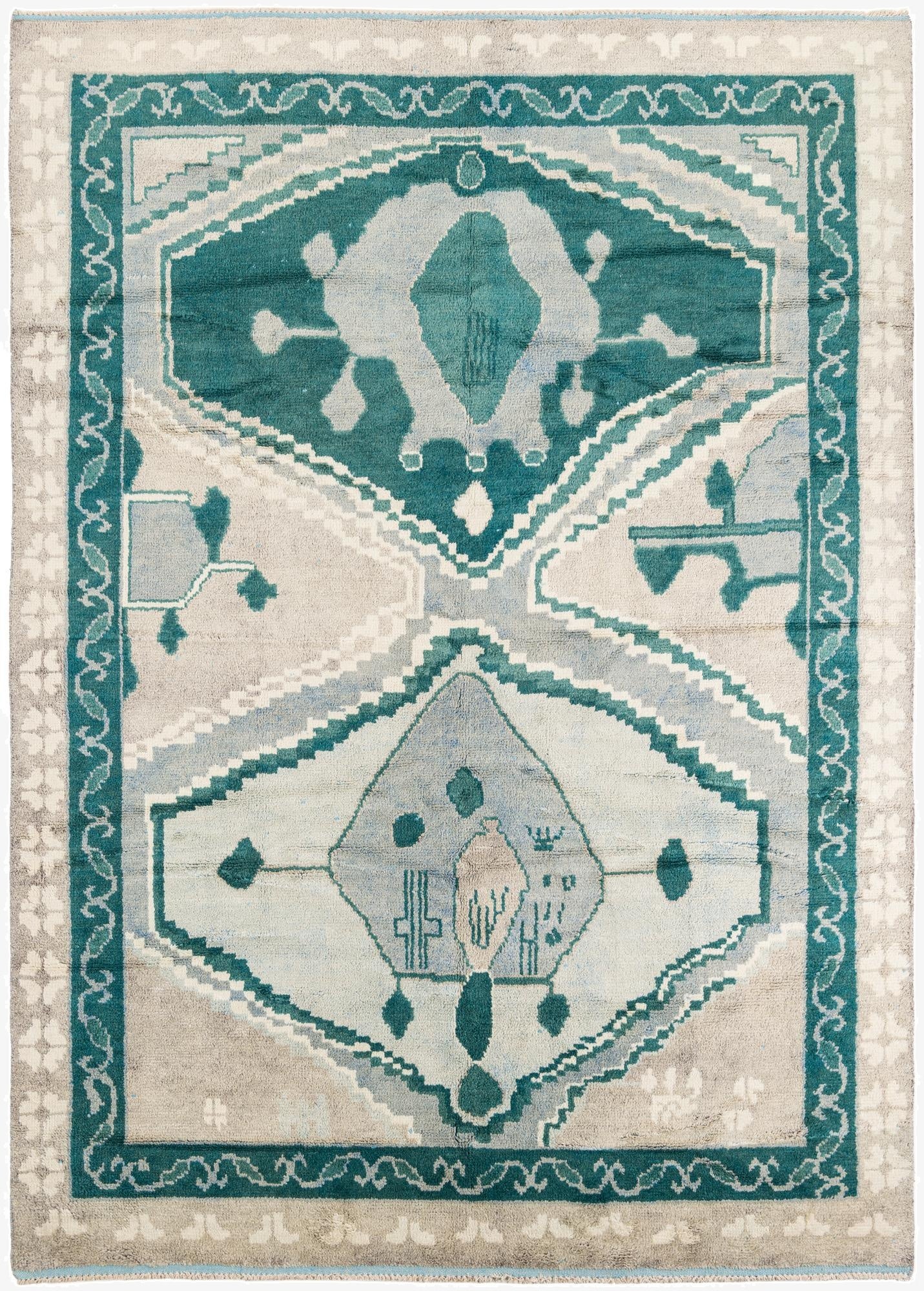 8' 6 x 12'  Hand Knotted Moroccan Wool Rug