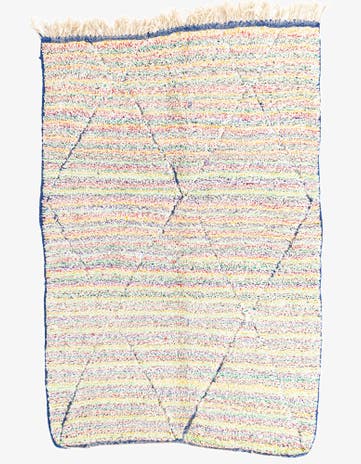 5' 4 x 8' Hand Knotted Moroccan Wool Rug