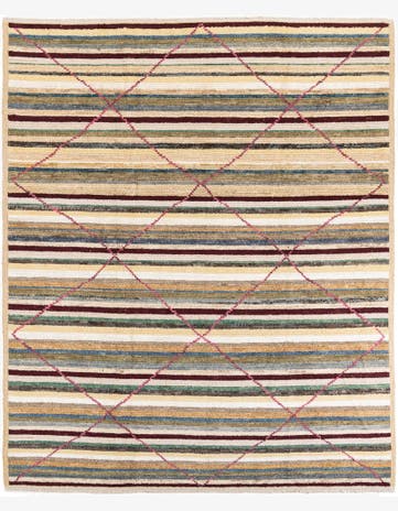 8' 6 x 10' 3 Hand Knotted Moroccan Rug