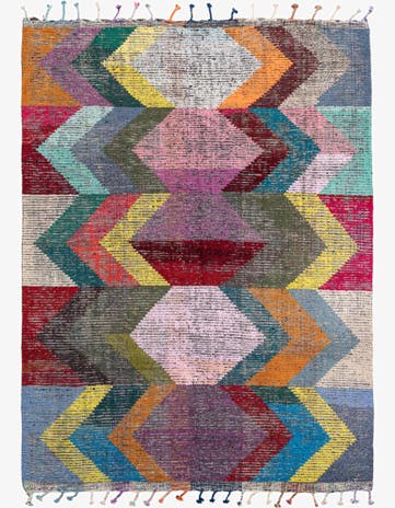8' 2 x 11' Hand Knotted Moroccan Wool Rug