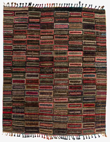 7' 10 x 9' 8 Hand Knotted Moroccan Wool Rug