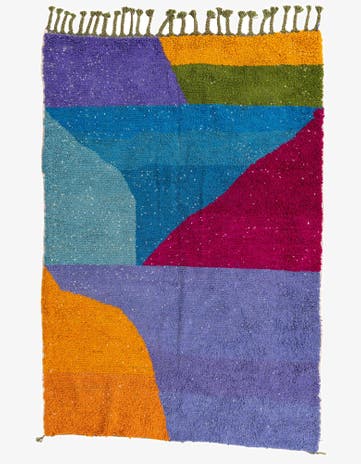 5' 7 x 8' Hand Knotted Moroccan Wool Rug