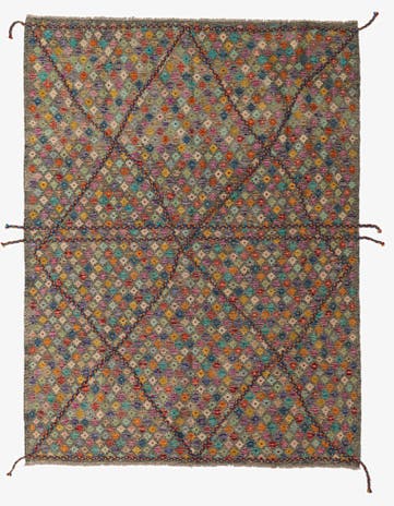 6' 2 x 8' 1 Hand Knotted Moroccan Wool Rug