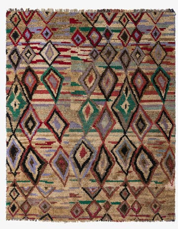 7' 7 x 9' 6 Hand Knotted Moroccan Wool Rug