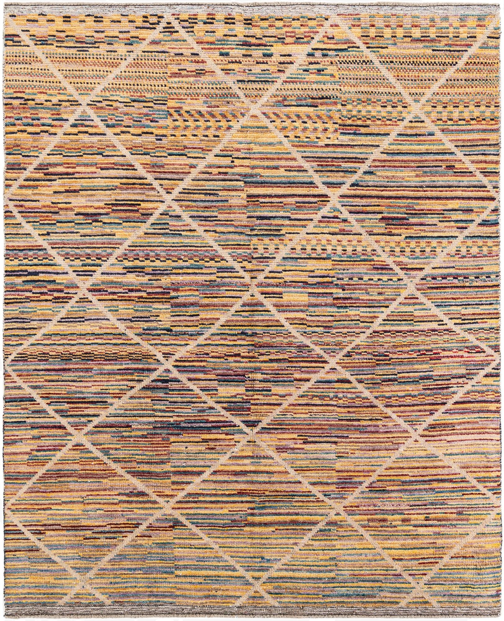 8' 3 x 10' 2  Hand Knotted Moroccan Wool Rug