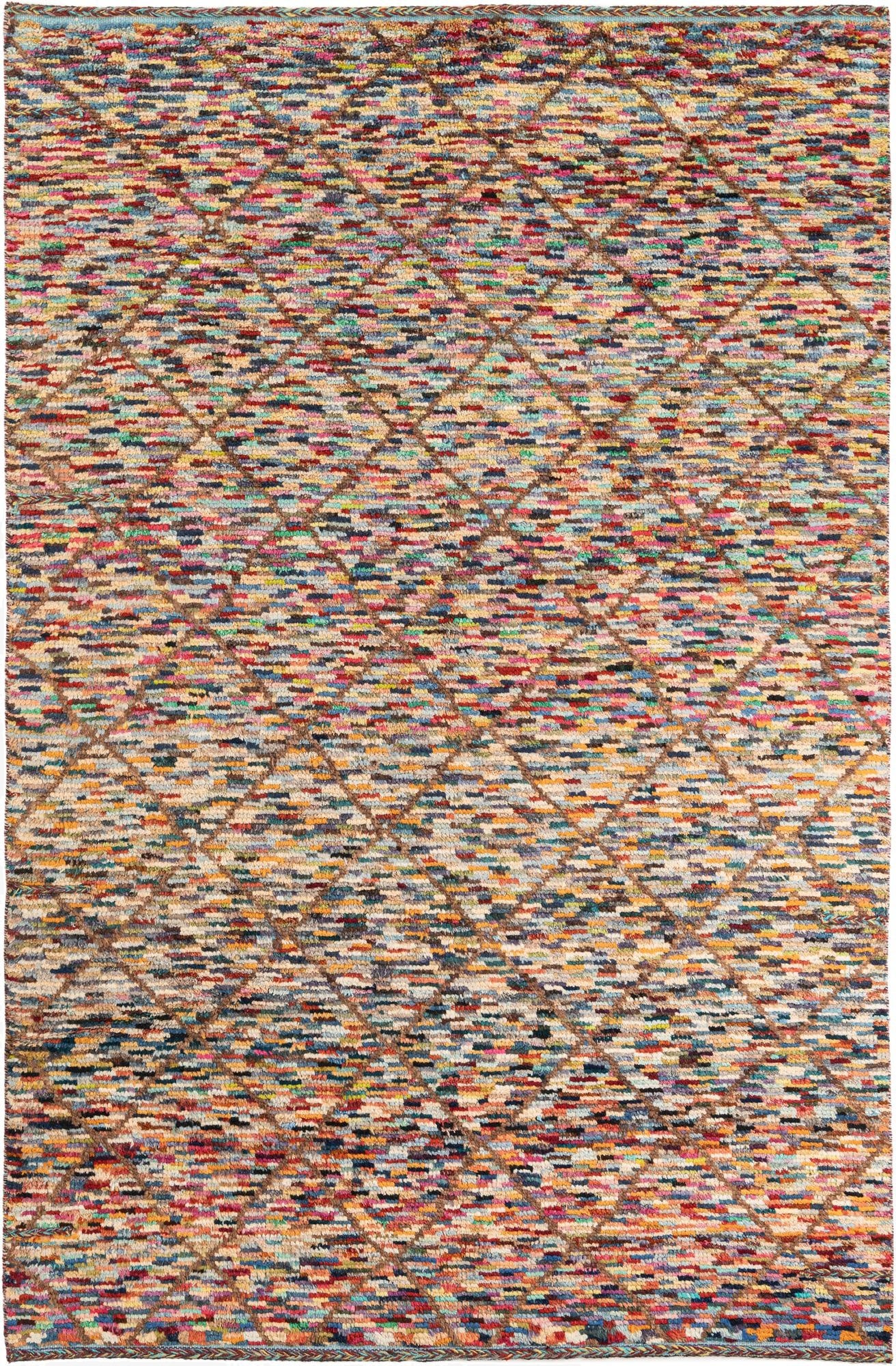 6' x 9' 2  Hand Knotted Moroccan Wool Rug