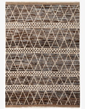 5' 7 x 7' 11 Hand Knotted Moroccan Wool Rug