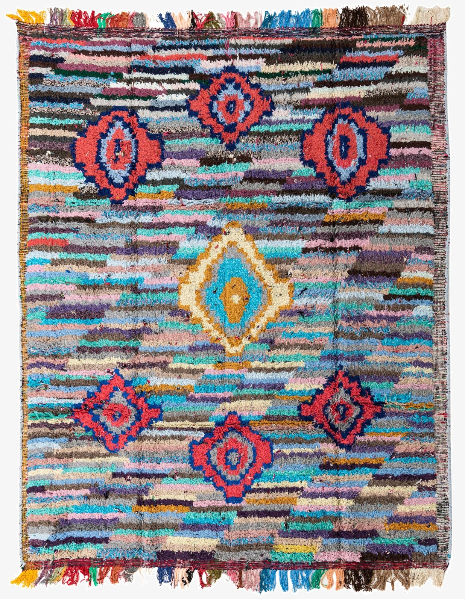 8' x 10' 1  Hand Knotted Moroccan Wool Rug