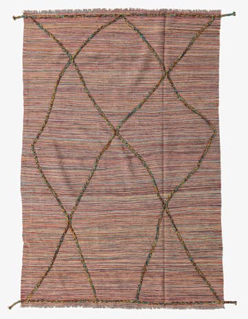 5' 3 x 7' 10 Hand Knotted Moroccan Wool Rug