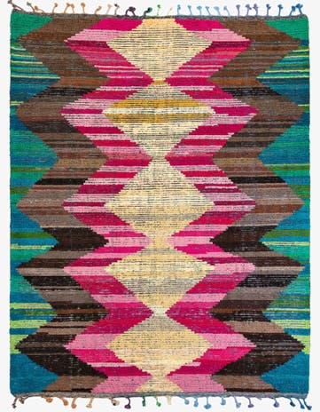 8' 2 x 10' 5 Hand Knotted Moroccan Wool Rug