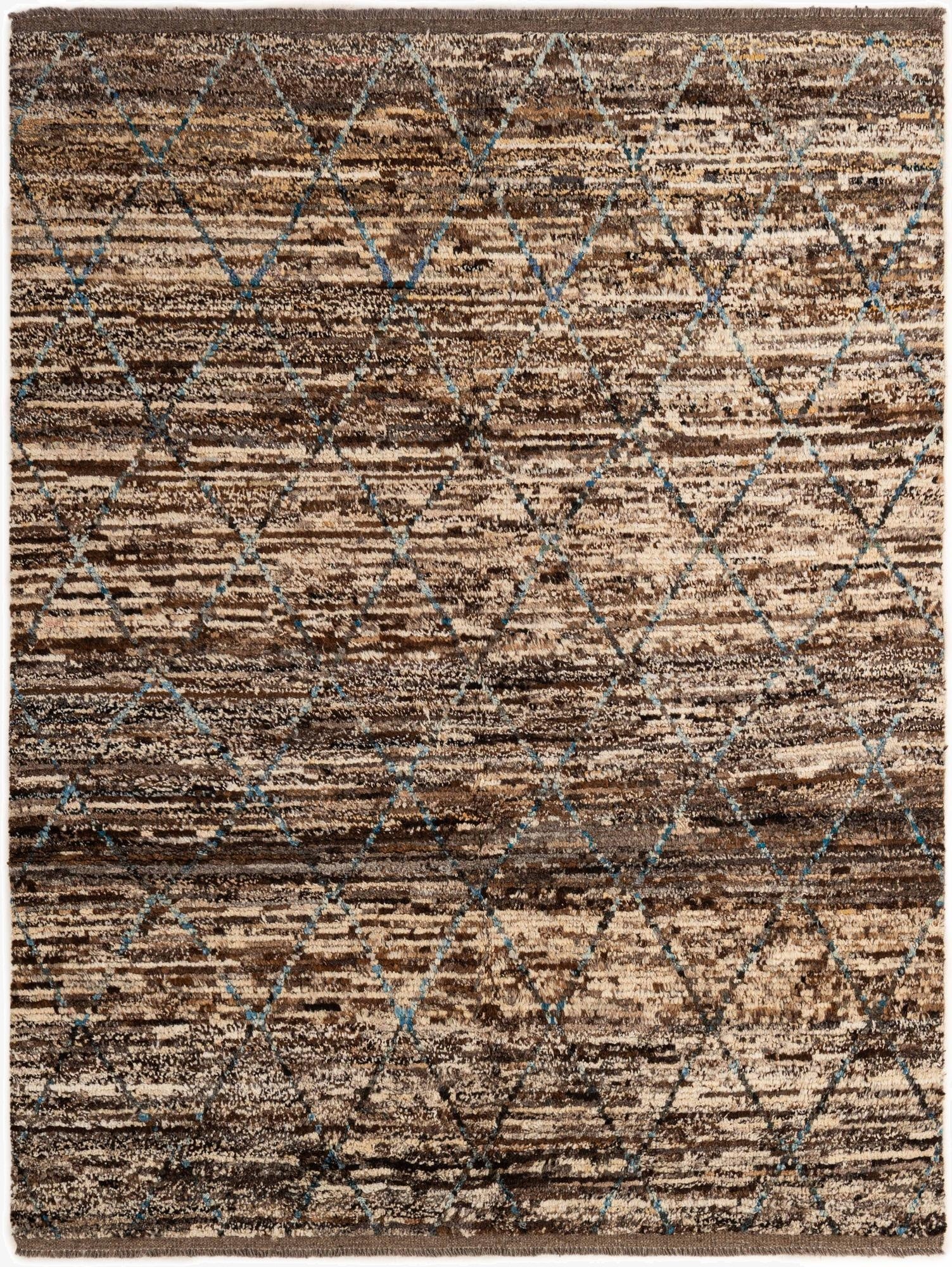 5' 10 x 7' 9  Hand Knotted Moroccan Wool Rug
