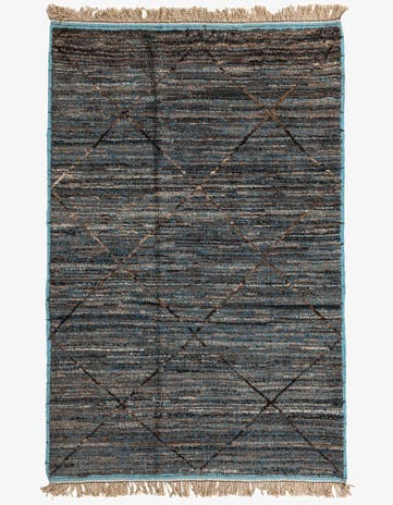 6' x 9' 2 Hand Knotted Moroccan Wool Rug