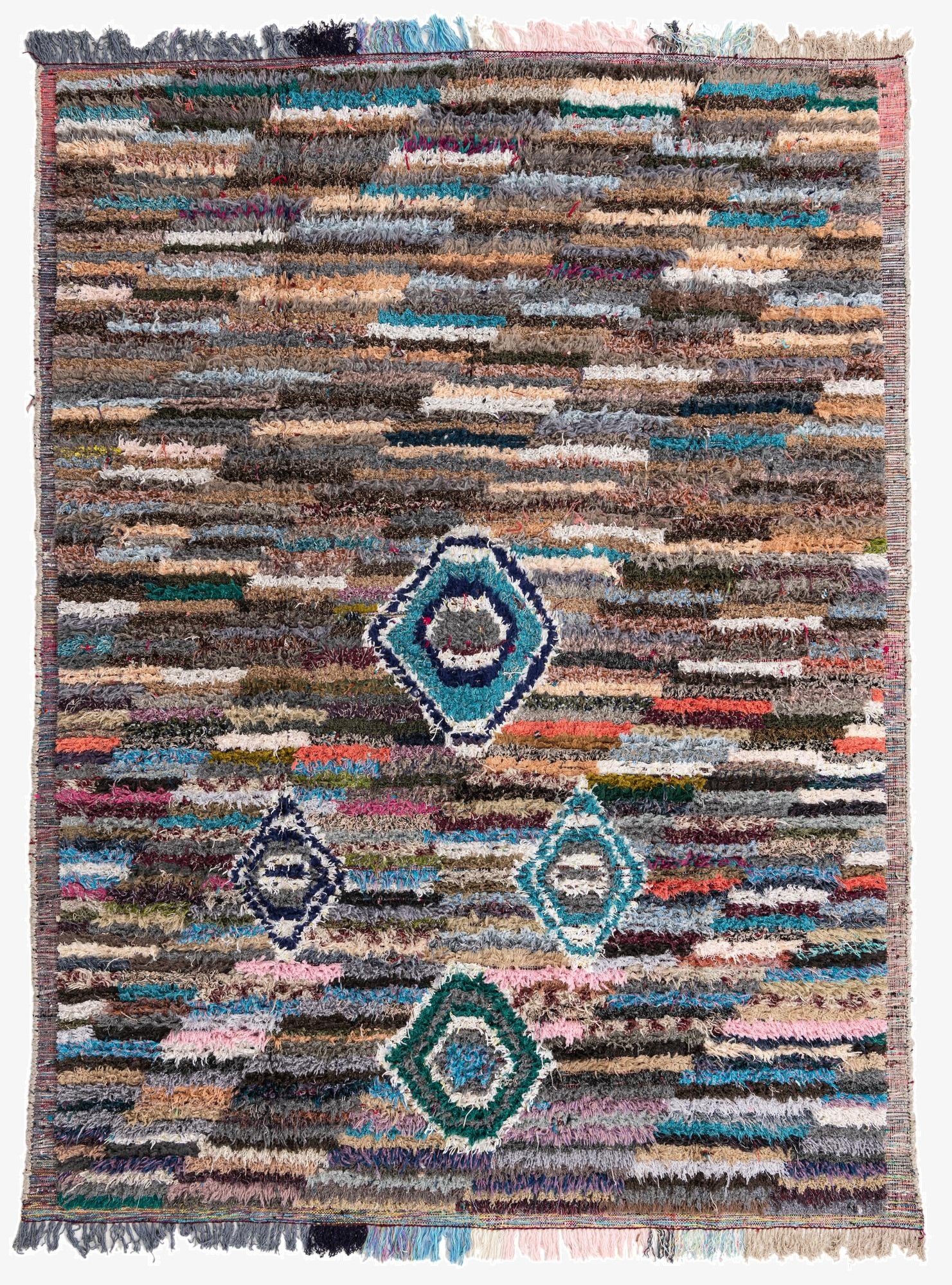 8' x 10' 6  Hand Knotted Moroccan Wool Rug