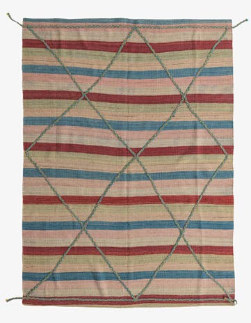 5' 7 x 7' 6 Hand Knotted Moroccan Wool Rug