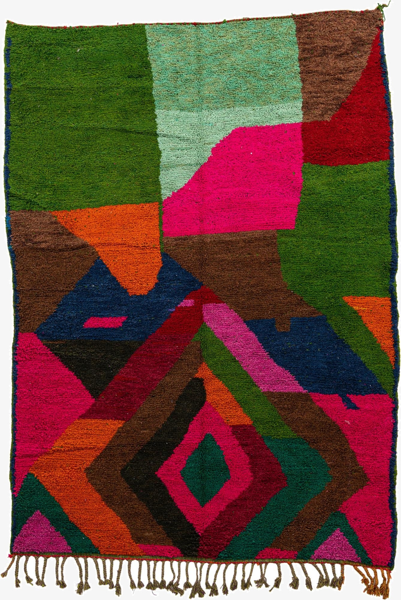 6' 8 x 9' 2  Hand Knotted Moroccan Wool Rug