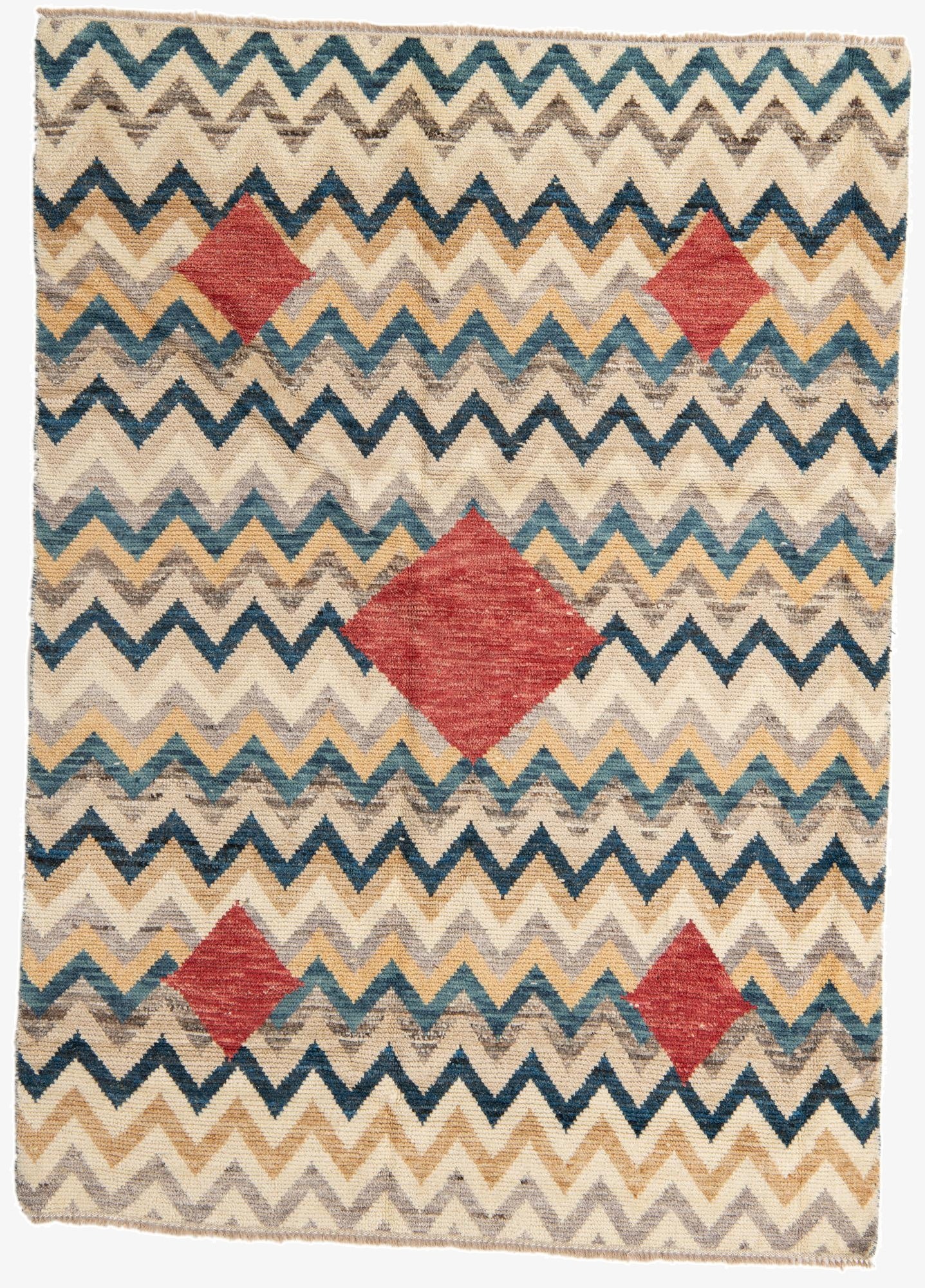 5' 9 x 8'  Hand Knotted Moroccan Wool Rug