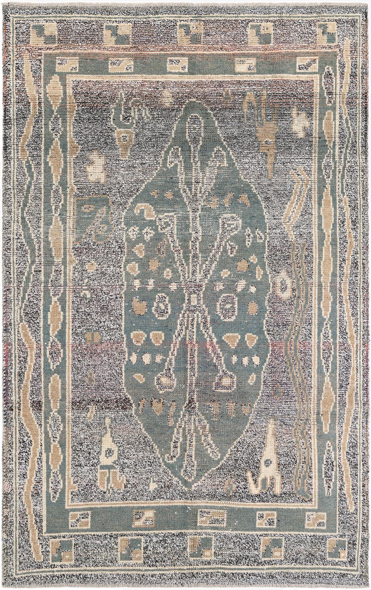6' x 9' 5  Hand Knotted Moroccan Wool Rug