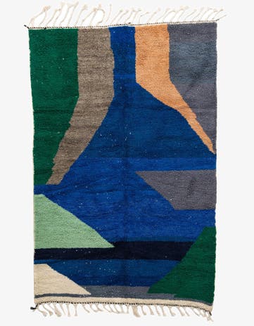 5' 3 x 8' Hand Knotted Moroccan Wool Rug