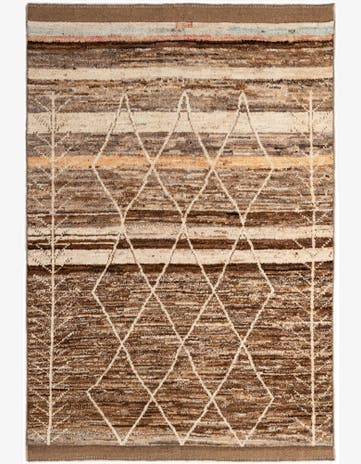 5' 8 x 8' 3 Hand Knotted Moroccan Wool Rug