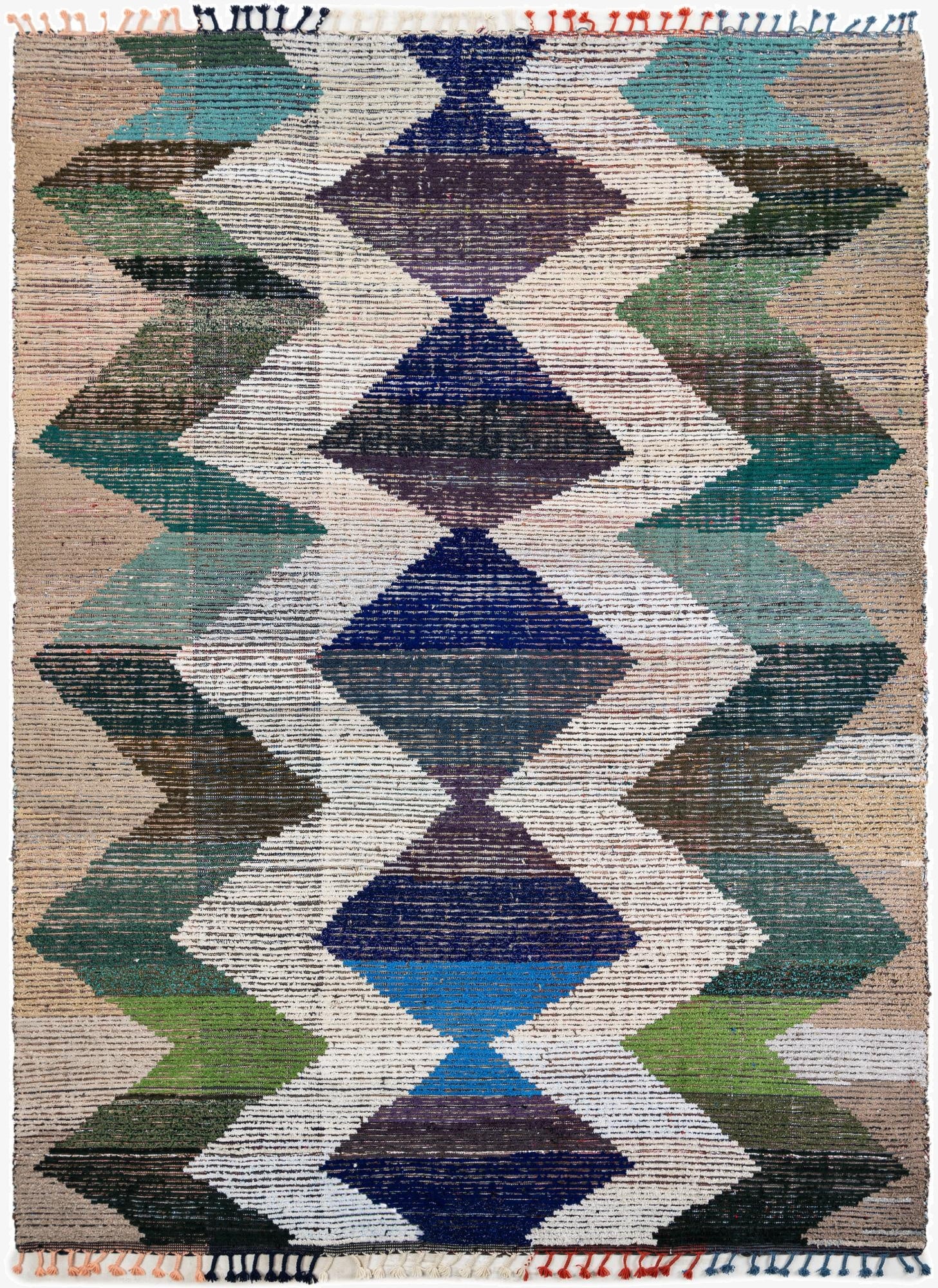 9' 4 x 12' 4  Hand Knotted Moroccan Wool Rug