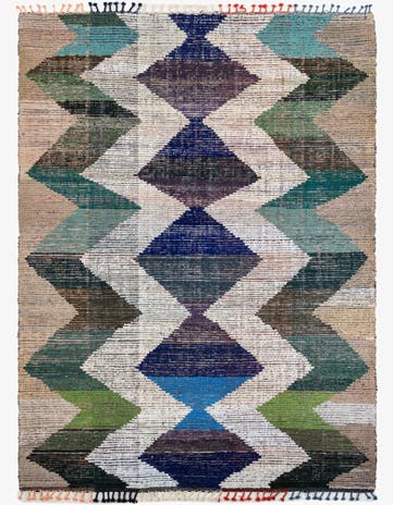9' 4 x 12' 4 Hand Knotted Moroccan Wool Rug