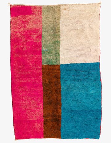 5' 2 x 7' 8 Hand Knotted Moroccan Wool Rug