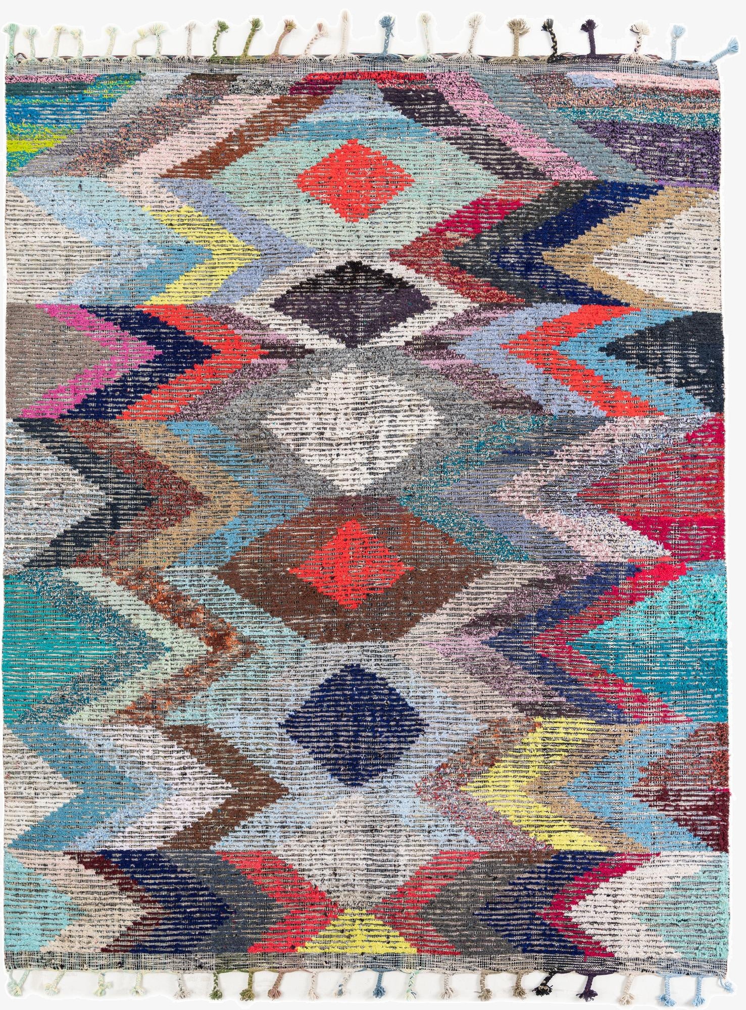 8' 1 x 10' 6  Hand Knotted Moroccan Wool Rug