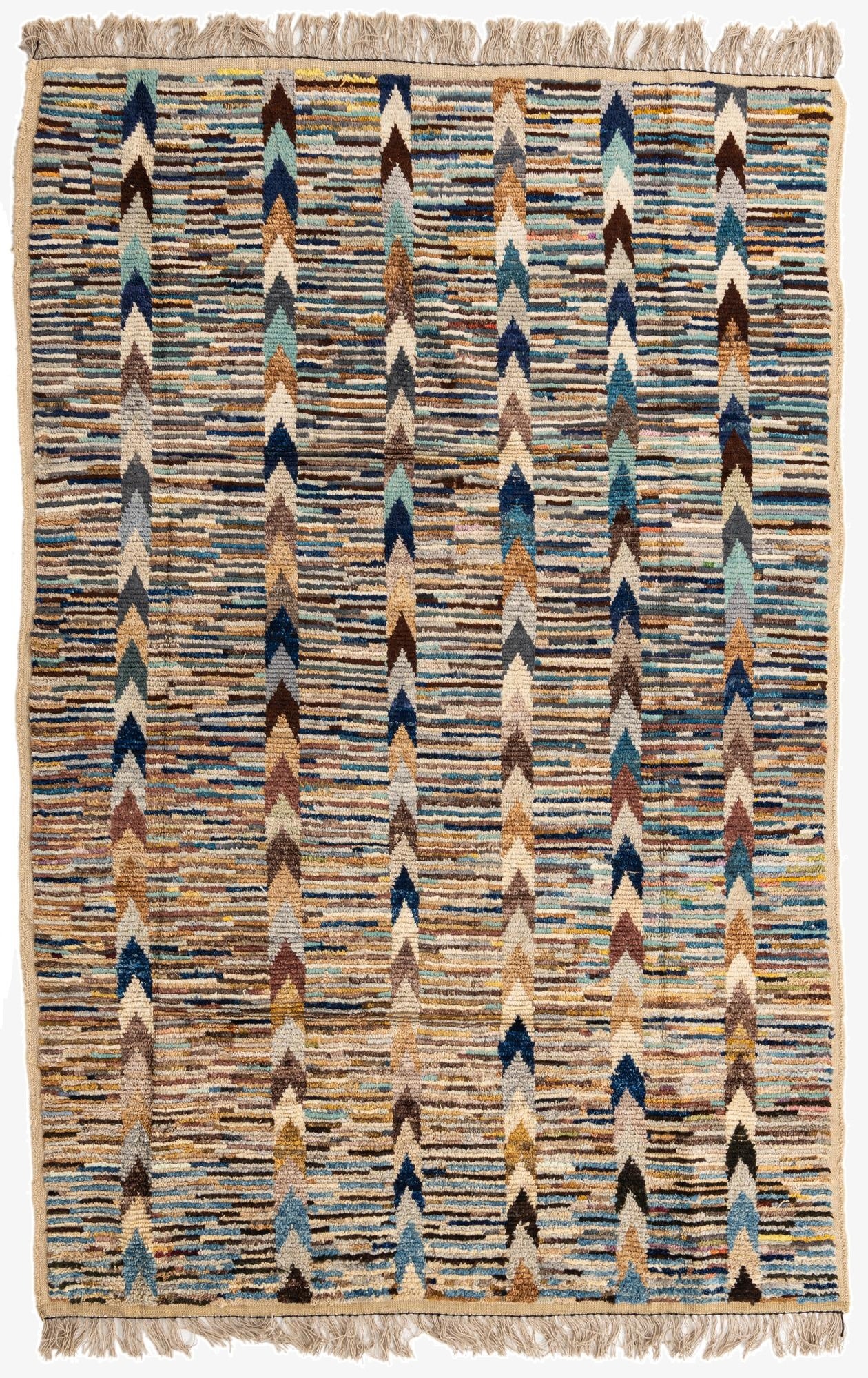 6' 2 x 9' 5  Hand Knotted Moroccan Wool Rug