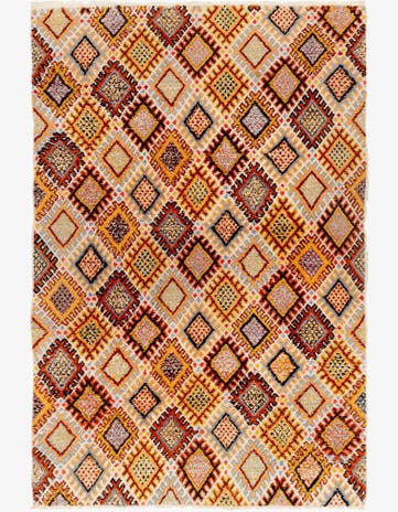 6' 6 x 10' Hand Knotted Moroccan Wool Rug