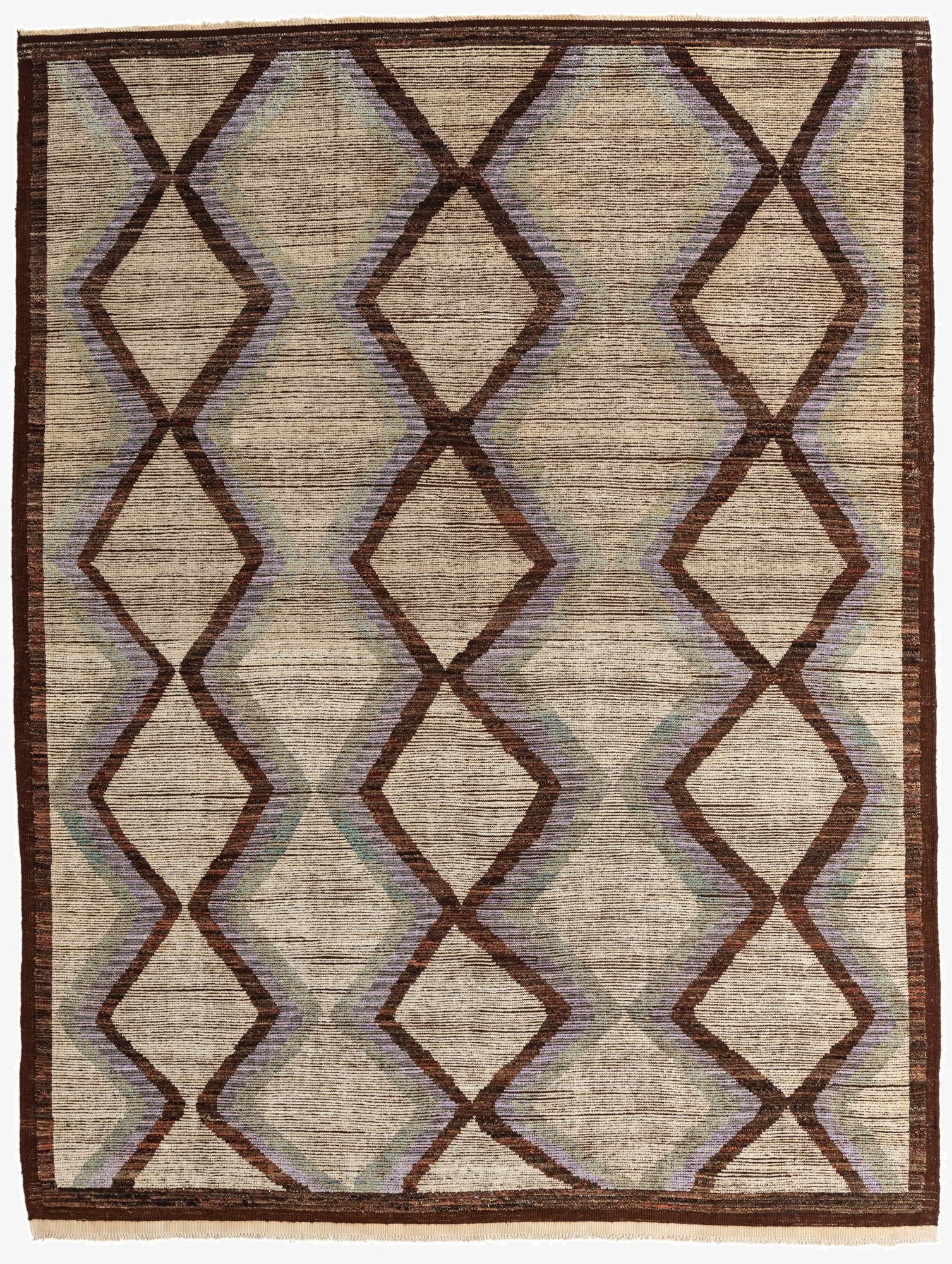 9' 5 x 12' 4  Hand Knotted Moroccan Wool Rug
