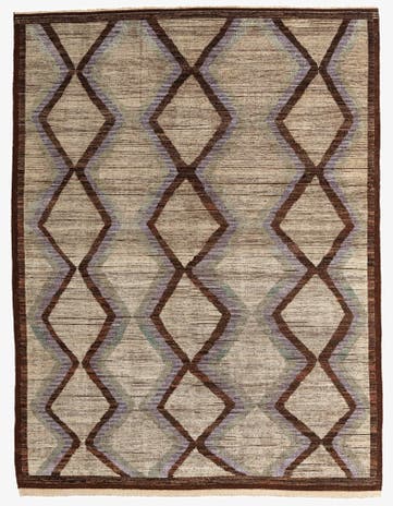 9' 5 x 12' 4 Hand Knotted Moroccan Wool Rug
