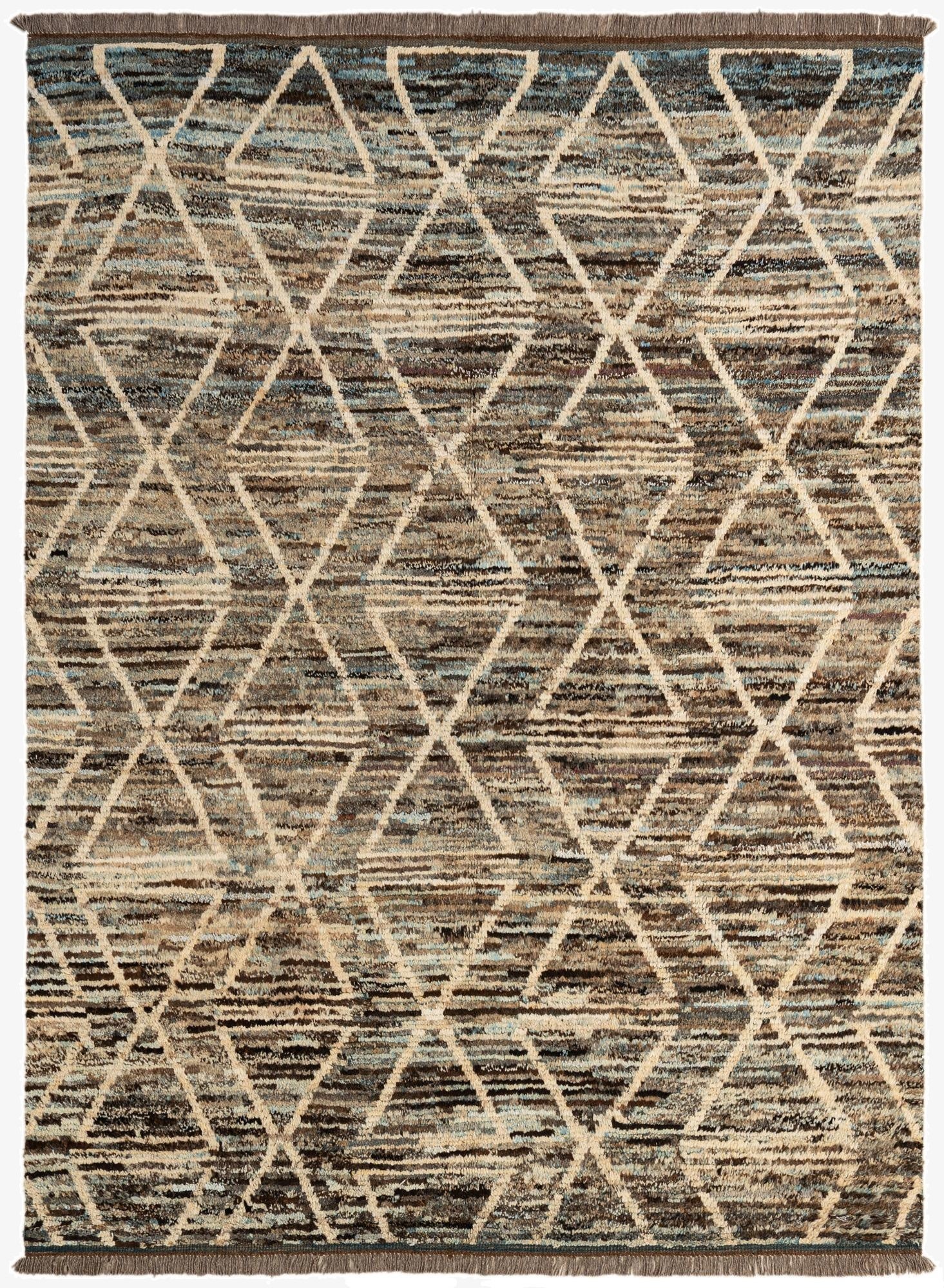 5' 8 x 7' 9  Hand Knotted Moroccan Wool Rug