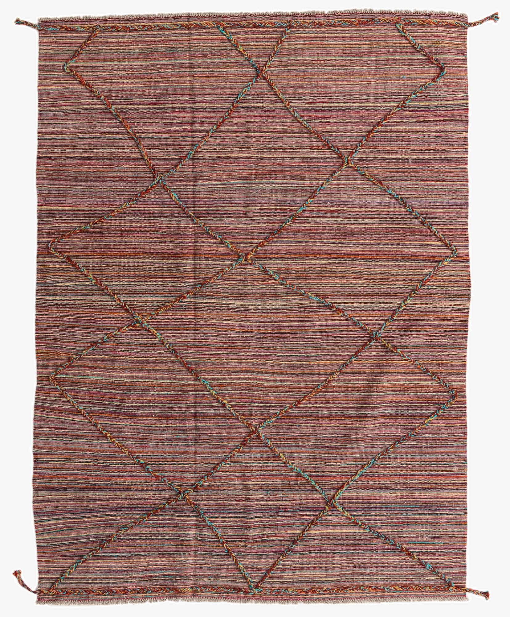 5' 10 x 8'  Hand Knotted Moroccan Wool Rug