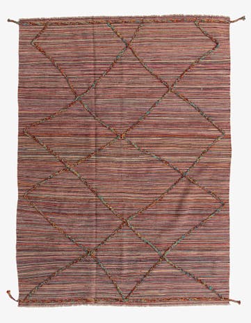 5' 10 x 8' Hand Knotted Moroccan Wool Rug