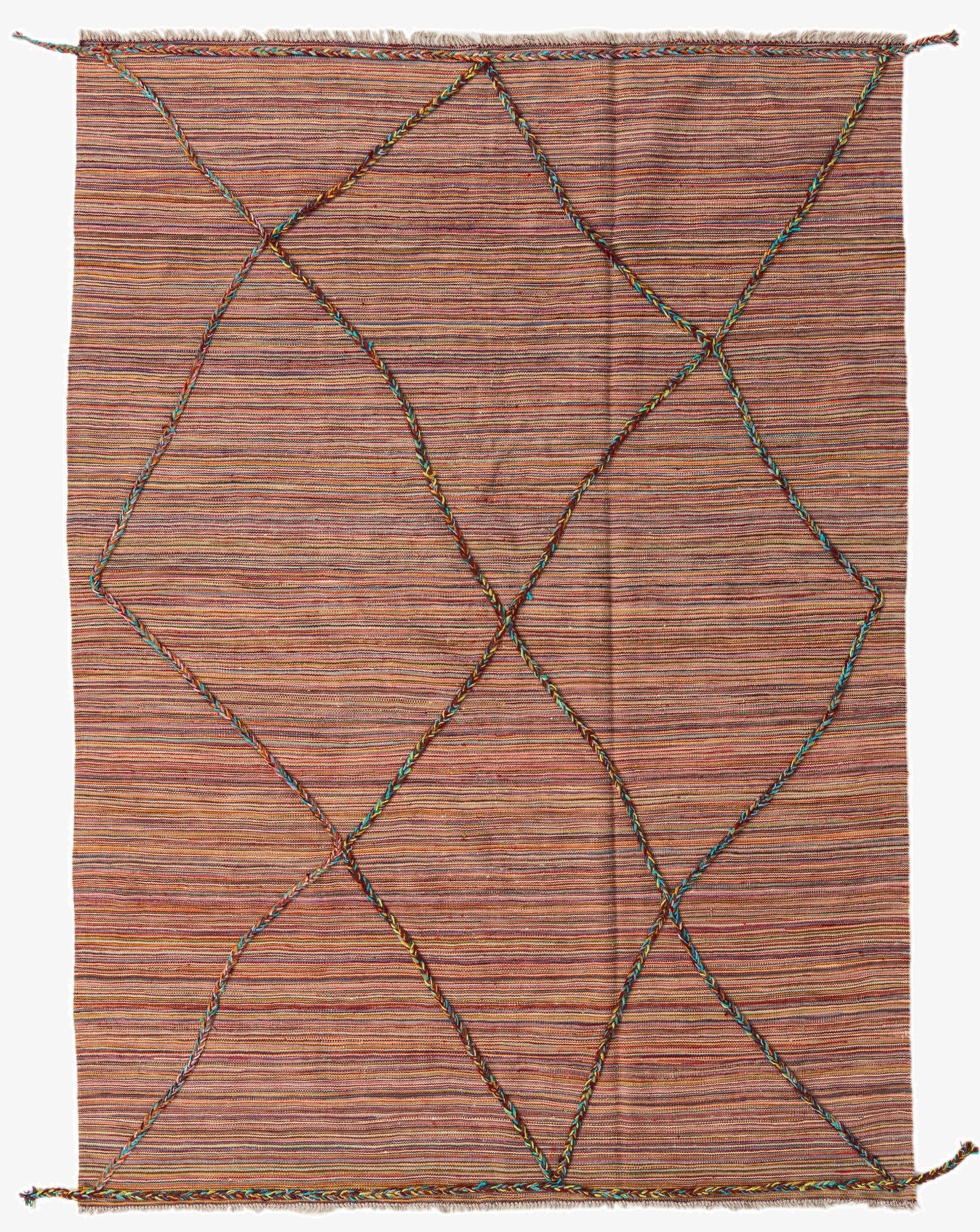 5' 9 x 8'  Hand Knotted Moroccan Wool Rug