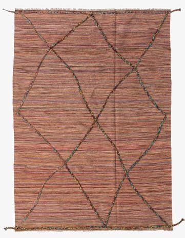 5' 9 x 8' Hand Knotted Moroccan Wool Rug
