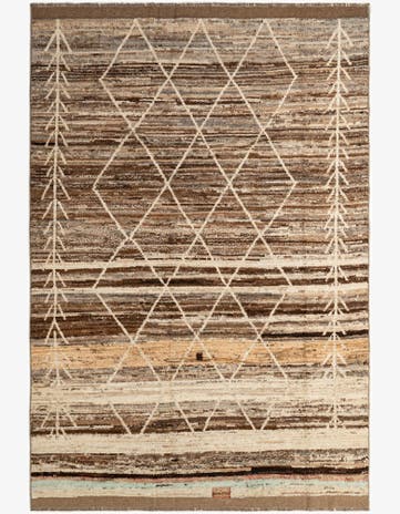 6' 5 x 9' 9 Hand Knotted Moroccan Wool Rug