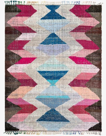 9' 2 x 12' 1 Hand Knotted Moroccan Wool Rug