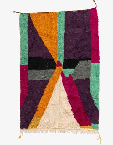 5' 3 x 7' 8 Hand Knotted Moroccan Wool Rug