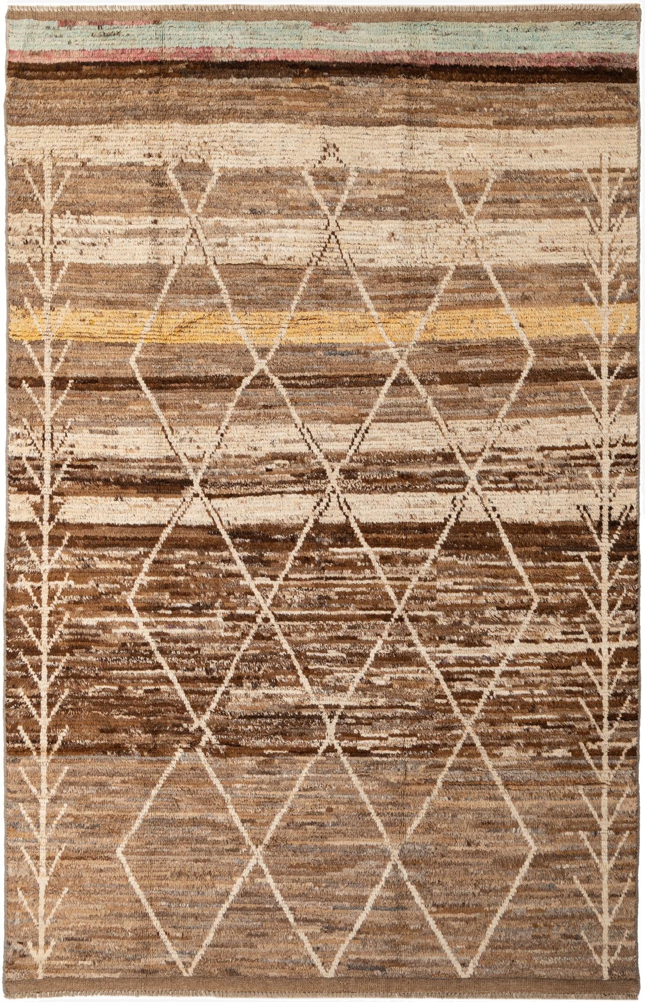 6' 5 x 9' 10  Hand Knotted Moroccan Wool Rug